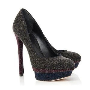 Glitter Platform Stiletto Heels 